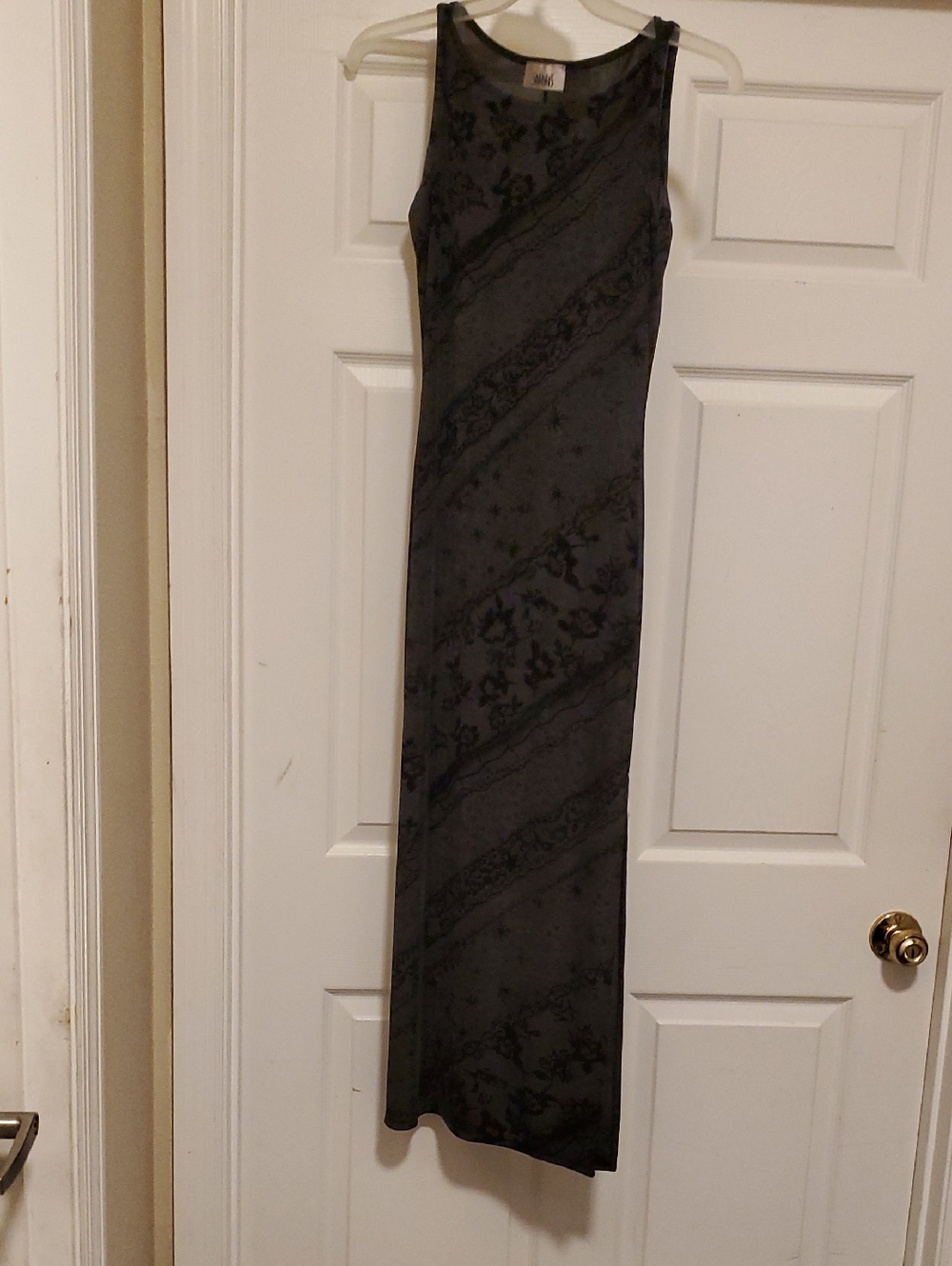 Sleeveless Black Floral Maxi Dress